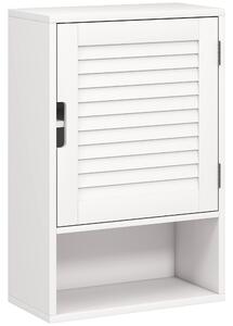 HOMCOM Armadietto Bagno a Parete con Ripiano Regolabile e Anta Ammortizzata, 40x20x60 cm, Bianco | Aosom Italy