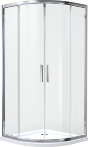 Oltens Vorma box doccia 80x80 cm semicircolare cromo lucida/vetro trasparente 20101100