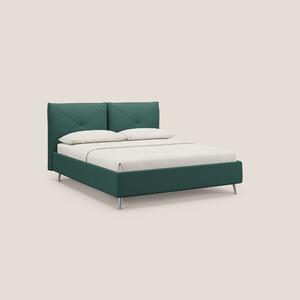 Adone letto imbottito contenitore a doppia pannellatura in bouclet imp