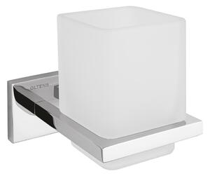 Oltens Tved bicchiere per lavarsi i denti bianco-cromo 86101510
