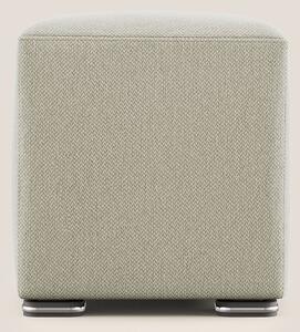 Cube pouf in tessuto morbido smacchiabile T05 panna