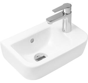 Oltens Vernal lavabo 37x24.5 cm semicircolare a parete bianco 41005000