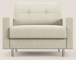Megan poltrona letto in microfibra smacchiabile T11 panna