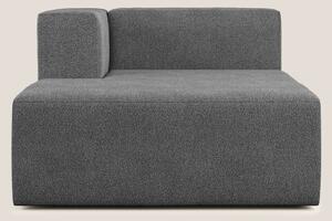Nettuno modulo chaise longue in morbido tessuto bouclè T07 antracite