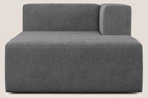 Nettuno modulo chaise longue in morbido tessuto bouclè T07 antracite