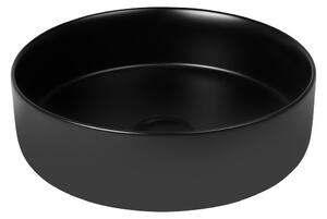 Oltens Lagde lavabo 35.5x35.5 cm rotonda da appoggio nero 40304300