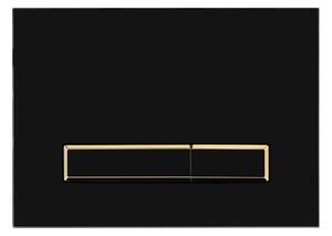 Oltens Torne placca di comando per WC nero opaco/oro opaco/nero opaco 57105300