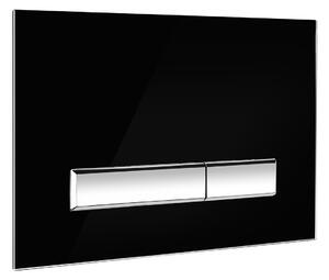 Oltens Torne placca di comando per WC nero/cromo 57200310