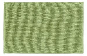 Tappeto bagno rettangolare Fluffy in 100% poliestere verde 80 x 50 cm