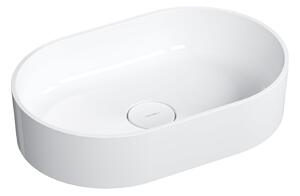 Omnires Ovo M+ lavabo 55x36 cm ovale da appoggio bianco OVOUNBP