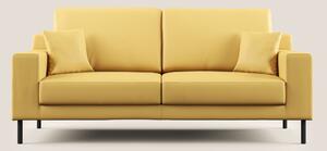 Uranio divano moderno lineare in Ecopelle impermeabile T04 giallo