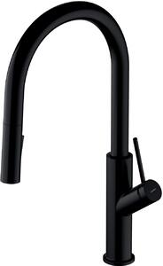 Omnires Bend rubinetto da cucina verticale nero BE6455BL