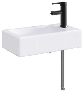 Lavabo da bagno Nero Opaco 45,5 x 25,5 x 13 cm Metallo