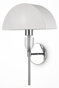 Maytoni Lampada da parete con struttura in metallo e vetro e paralume in tessuto Prima Metallo Nichel E27 60W 1 Lampadina Lampade da Parete di Design,Lampade da Parete Moderne Lampade da Parete per Ingresso,Lampade da Parete per Soggiorno