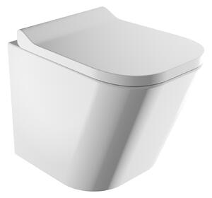 Omnires Fontana vaso wc con copriwater a discesa lenta sospeso senza brida bianco lucida FONTANAMWBP