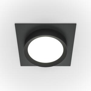 Maytoni Faretto da incasso rotondo moderno in alluminio con placca quadrata Downlight Alluminio Nero GX53 15W 1 Lampadina