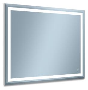 Venti Willa specchio 100x80 cm rettangolare con illuminazione argento 5907459662177