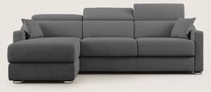Amber divano letto angolare in tessuto smacchiabile T05 antracite