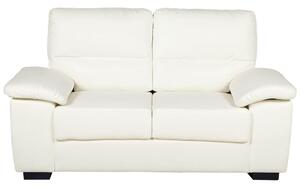 Divano da soggiorno in ecopelle a 2 posti color crema sofa moderno Beliani