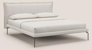 Eric letto imbottito design minimal in morbido tessuto impermeabile T1