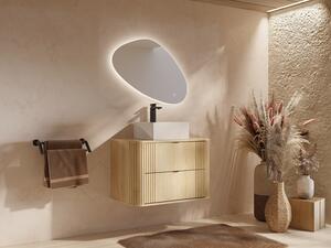 Mobile bagno sotto lavabo sospeso Naturale chiaro 80 cm - FILOR