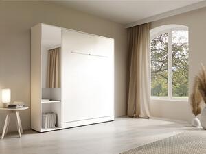 Colonna di contenimento per letto a scomparsa Con specchio e armadio 1 porta e 2 nicchie Bianco - MOVELINO