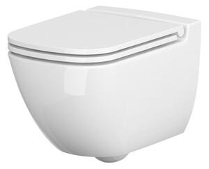 Cersanit Caspia vaso wc con copriwater a discesa lenta sospeso senza brida bianco K701-103
