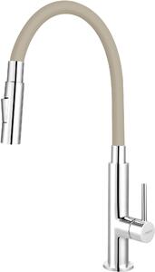 Ferro Zumba Slim 2F rubinetto da cucina verticale cromo-beige BZA43P