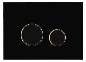 Oltens Lule placca di comando per WC nero opaco/oro opaco/nero opaco 57106300