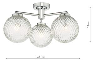 Där Lighting WAY5350 - Plafoniera da bagno a soffitto WAYNE 3xG9/3W/230V IP44 cromo