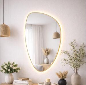 Baltica Design- Specchio LED con retroilluminazione STONE FLUID 15W/230V 4500K 92x55 cm IP65 oro