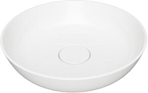 Omnires Silk M+ lavabo 40x40 cm rotonda da appoggio bianco SILKR400BP