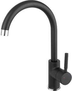 Ferro Lugio rubinetto da cucina verticale nero BLG4BL