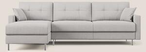 Megan divano letto angolare in microfibra smacchiabile T11 grigio chia
