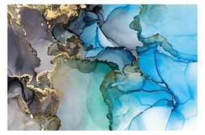 Dipinto su tela Turquoise marble 30x4.5 cm