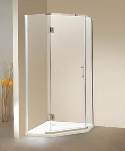 Porta per doccia angolare porta battente 90 x 90 x 185 cm - Piatto doccia in dotazione - ARDIA