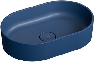 Omnires Ovo M+ lavabo 55x36 cm ovale da appoggio blu OVOUNMB