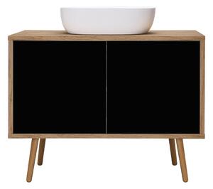 Oltens Hedvig armadietto 95x45x49.7 cm sottolavabo sospeso nero-rovere 60204360