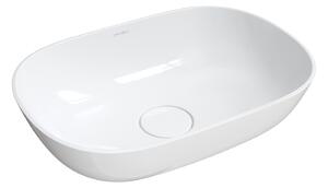 Omnires Silk M+ lavabo 50x35 cm ovale da appoggio bianco SILK500BP
