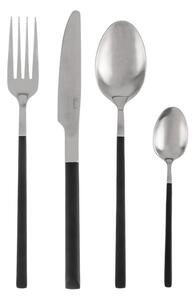 Posate nere/argentate in acciaio inox 24 pz Skandi – Orion