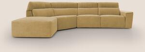 Clark Divano angolare con opzione relax elettrico in tessuto smacchiab
