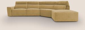 Clark Divano angolare con opzione relax elettrico in tessuto smacchiab