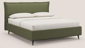 Hans letto contenitore imbottito minimal in tessuto simil cotone imper