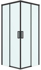 Oltens Breda box doccia 80x80 cm quadrato nero opaca/vetro trasparente 20005300