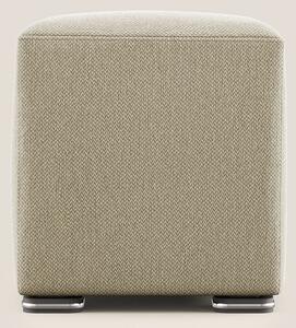 Cube pouf in tessuto morbido smacchiabile T05 cammello