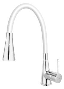Ferro Zumba II rubinetto da cucina verticale cromo-bianco BZA42W
