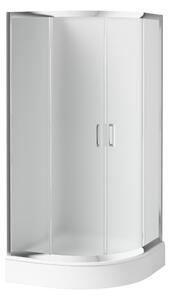 Set box doccia Deante Funkia KYP_651K, piatto doccia semicircolare Deante Standard New KTA_053B