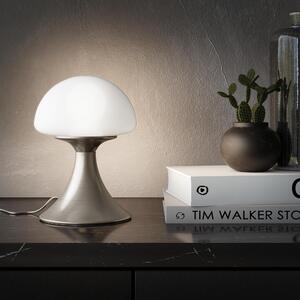 Lampada da tavolo con lampadina inclusa LED stile moderno bianco caldo dimmerabile Kinoko nichel touch