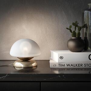 Lampada da tavolo con lampadina inclusa LED stile moderno bianco caldo dimmerabile Fungus argento