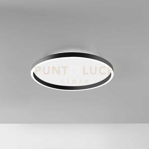 Aela p/m - plafoniera a led in alluminio nero 3100-3200lm 3000-400